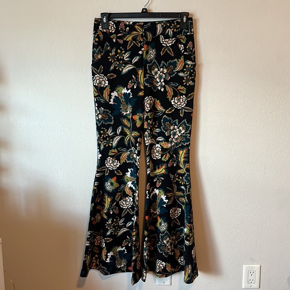 INC Anna Sui flare bell bottom printed pants - Picture 3 of 4